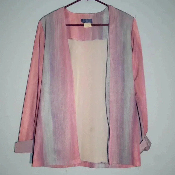 Vicki Wayne Jackets & Blazers - Vintage Vicki Wayne Pastel Open Front Blazer